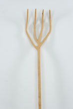 Load image into Gallery viewer, Antique Primitive Wooden 4 Tine Hay Fork Hand Formed Farm Tool 58 Inch