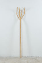 Load image into Gallery viewer, Antique Primitive Wooden 4 Tine Hay Fork Hand Formed Farm Tool 58 Inch