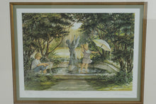 Load image into Gallery viewer, Fountain of Love by Trisha Romance – Limited Edition Signed & Numbered Print (747/950) w/ COA – 25" x 22" Framed Fine Art