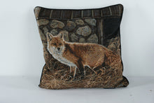 Load image into Gallery viewer, Life is Good Fox Tapestry Throw Pillow 16 Inch Rustic Cabin Decor