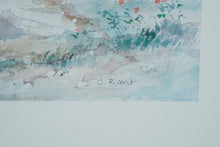 Load image into Gallery viewer, Framed Claude Ricart Watercolor Print – Château de Chenonceau