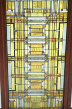 Load image into Gallery viewer, Frank Lloyd Wright Style Stained Glass Panel Tabletop Display Certified Design