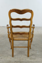 Load image into Gallery viewer, French Provincial Rush Seat Ladder Back Armchair
