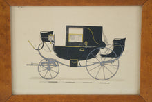 Load image into Gallery viewer, Vintage French Horse Drawn Carriage Prints Pair Framed Equestrian Wall Art