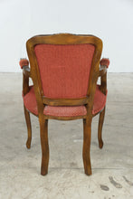 Load image into Gallery viewer, French Louis XV Style Carved Wood Armchair with Red Upholstery