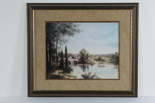 Load image into Gallery viewer, Bombay Company French Crossing Framed Landscape Print Rustic Bridge Wall Art