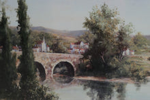 Load image into Gallery viewer, Bombay Company French Crossing Framed Landscape Print Rustic Bridge Wall Art
