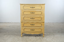 Load image into Gallery viewer, Vintage French Provincial Five-Drawer Tallboy Dresser in Antique Cream
