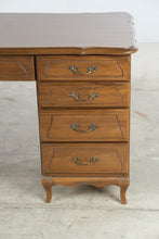 Load image into Gallery viewer, French Provincial Eight Drawer Executive Desk