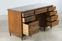 Load image into Gallery viewer, French Provincial Eight Drawer Executive Desk