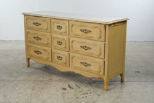 Load image into Gallery viewer, Vintage French Provincial Nine-Drawer Triple Dresser in Antique Cream