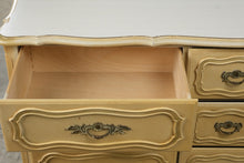 Load image into Gallery viewer, Vintage French Provincial Nine-Drawer Triple Dresser in Antique Cream