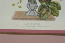 Load image into Gallery viewer, Pair of Framed Jean-Louis Prévost Style Floral Lithographs – Vase Verre de Couleur & Vase de Venise (22" x 26")