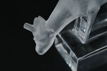 Load image into Gallery viewer, Lalique France “Spotted Deer Grazing” Frosted Crystal Figurine