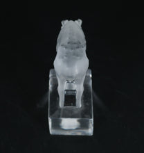 Load image into Gallery viewer, Lalique France “Spotted Deer Grazing” Frosted Crystal Figurine