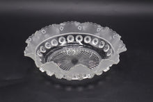 Load image into Gallery viewer, Davidson Glass Blackberry Prunt 269 Frosted Ruffled Bowl 1930s 8 Inch
