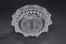 Load image into Gallery viewer, Davidson Glass Blackberry Prunt 269 Frosted Ruffled Bowl 1930s 8 Inch