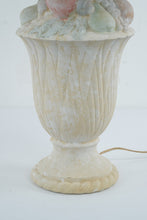 Load image into Gallery viewer, French Country Fruit Urn Table Lamp 28 Inch Sculptural Ivory Base Linen Shade
