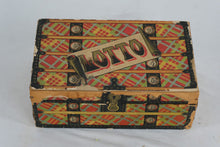 Load image into Gallery viewer, Milton Bradley “Game of Lotto” No. 4071 – Early 1900s Wooden Number Game Set in Decorative Box
