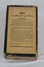 Load image into Gallery viewer, Milton Bradley “Game of Lotto” No. 4071 – Early 1900s Wooden Number Game Set in Decorative Box