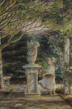 Load image into Gallery viewer, Garden Angel by Trisha Romance – Limited Edition Signed & Numbered Print (5544/15000) w/ COA – 30" x 32.5" Framed Fine Art