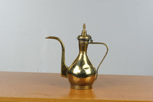 Load image into Gallery viewer, Middle Eastern Style Gold Tone Metal Dallah Coffee Pot Ewer 13 Inch