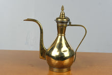 Load image into Gallery viewer, Middle Eastern Style Gold Tone Metal Dallah Coffee Pot Ewer 13 Inch