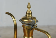 Load image into Gallery viewer, Middle Eastern Style Gold Tone Metal Dallah Coffee Pot Ewer 13 Inch