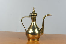 Load image into Gallery viewer, Middle Eastern Style Gold Tone Metal Dallah Coffee Pot Ewer 13 Inch