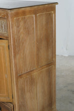 Load image into Gallery viewer, Vintage Oak Gentleman's Chest with Carved Panel Doors and Floral Inlay