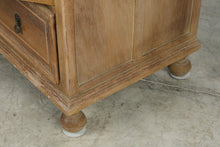 Load image into Gallery viewer, Vintage Oak Gentleman's Chest with Carved Panel Doors and Floral Inlay