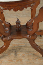 Load image into Gallery viewer, Scalloped Eastlake Marble-Top Foyer Table