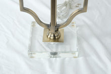 Load image into Gallery viewer, Modern Brass and Lucite Table Lamp Open Frame Acrylic Base Accent Lamp