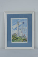 Load image into Gallery viewer, C Holding Gibbs Hill Lighthouse Bermuda Vintage Framed Art Print 13 x 17
