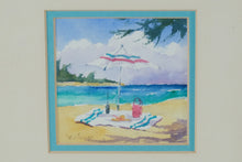 Load image into Gallery viewer, Girl & Teddy Beach Blanket - Caribbean - Lorna Griggs