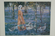 Load image into Gallery viewer, Goose Girl After Stanley Royle Framed Vintage Art Print 30 x 24.5