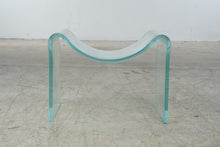 Load image into Gallery viewer, Laurel Fyfe 1980s Glass Wave Stool Sculptural Slumped Glass Postmodern