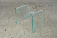 Load image into Gallery viewer, Laurel Fyfe 1980s Glass Wave Stool Sculptural Slumped Glass Postmodern