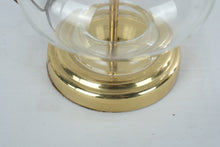 Load image into Gallery viewer, Glass Globe Brass Table Lamp 21 Inch with White Shade and Asian Style Finial