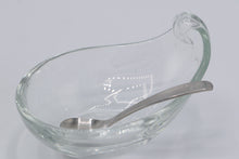 Load image into Gallery viewer, Pair of Handblown Glass Condiment / Sauce Dishes with Silver-Tone Spoons β Free Shipping β¨π¦