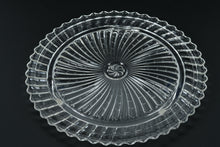 Load image into Gallery viewer, Pressed Crystal Serving Platter with Scalloped Edge – 11.5”