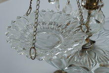 Load image into Gallery viewer, Vintage Hollywood Regency Scales of Justice Brass Tone Crystal Glass Centerpiece