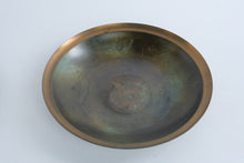 Load image into Gallery viewer, Vintage Asian Bronze Bowl Antelope Gazelle Medallion 10 Inch