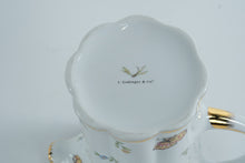 Load image into Gallery viewer, I. Godinger & Co. Primavera Porcelain Pitcher – Butterfly & Floral Design – Gold Trim – 8" Tall