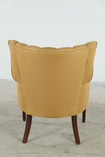 Load image into Gallery viewer, Traditional Mahogany Wingback Accent Chair with Tufted Upholstered Back - ONLINE ONLY