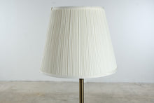 Load image into Gallery viewer, Antique Brass Finish Floor Lamp with Pleated Shade Traditional Reading Light