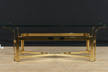 Load image into Gallery viewer, Gold Hollywood Regency Coffee Table