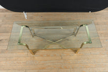 Load image into Gallery viewer, Gold Hollywood Regency Coffee Table