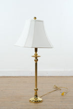 Load image into Gallery viewer, Polished Brass Table Lamp Traditional Style with White Shade