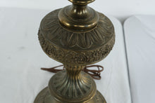 Load image into Gallery viewer, Vintage Brass Table Lamp Ornate Floral Traditional Hollywood Regency